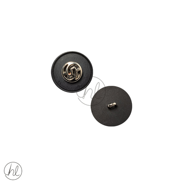 Buttons Fancy  (25mm)  (Blk/Slvr)