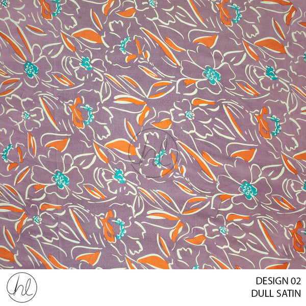 Dull Satin (51) Lilac (Design 02) (150cm) Per M