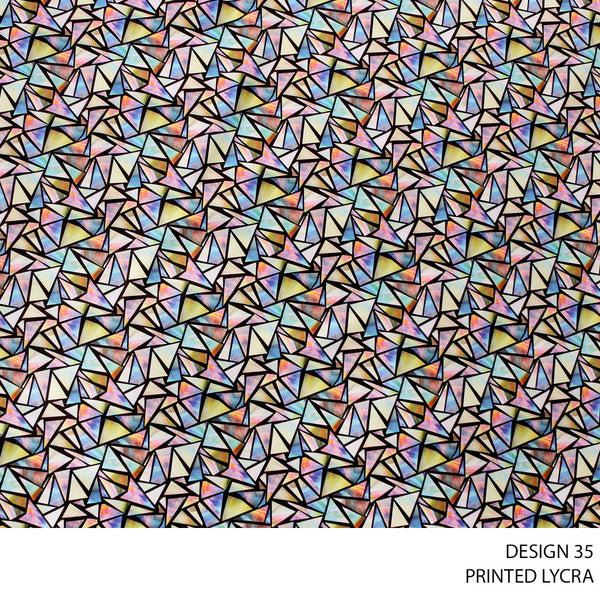 LYCRA PRINT FABRIC 150CM MULTI ROLL ROLL 001