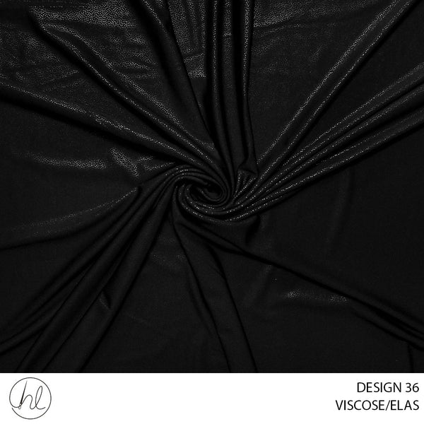 VISCOSE/ELAS (51) BLACK (150CM) PER M