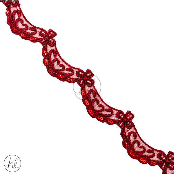 Braid Fancy 	(2CM)  (Maroon)