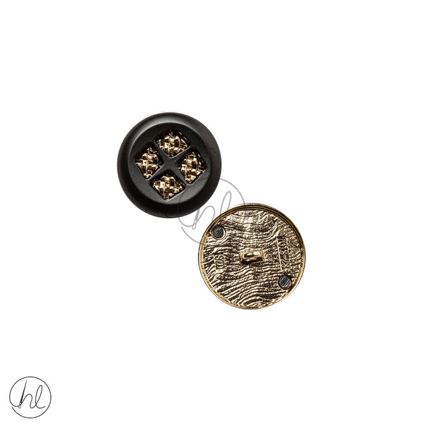 Buttons Fancy  (25mm)  (Blk/Gold)