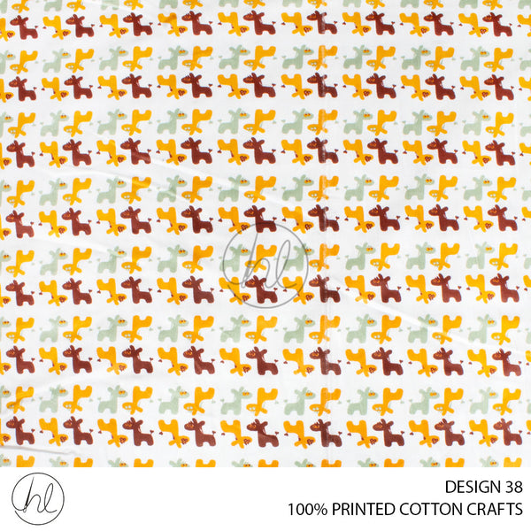 COTTON CRAFT DONKEYS FABRIC SAGE ROLL ROLL 001