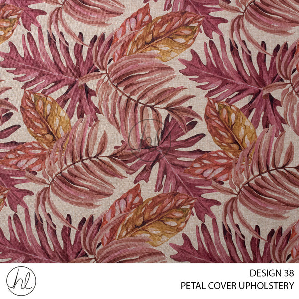 PETAL COVER UPHOLSTERY (DESIGN 38) (PINK) (140CM WIDE) PRICE PER M