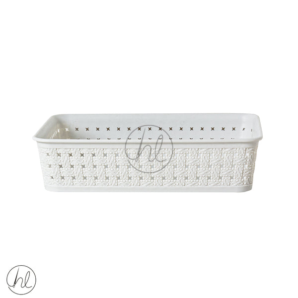 STORAGE BASKET STACKABLE	550	(WHITE) ABY-4882