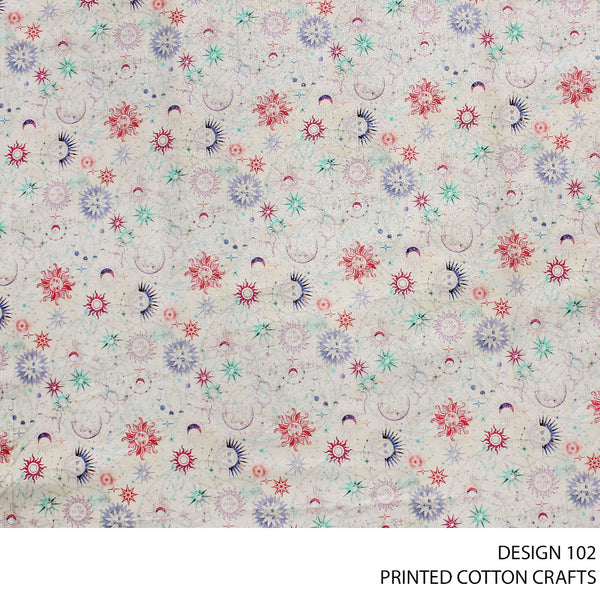 COTTON CRAFT DIGITAL FABRIC  WHITE ROLL ROLL 002