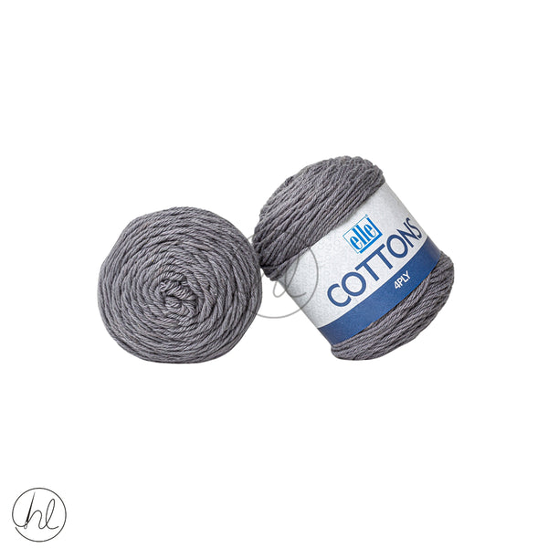 Elle Cottons 4ply 50g Steel  Free