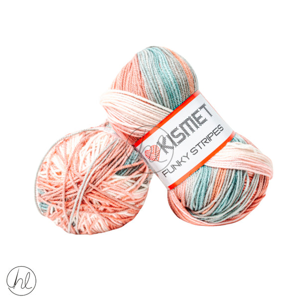 Funky stripes Dk  217	(100G)	(Salmon)