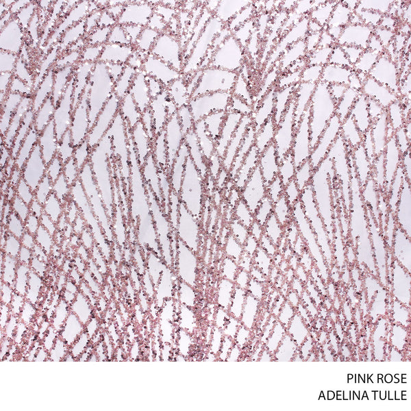 ADELINA EVENINGWEAR M FABRIC 140CM PINK ROSE ROLL ROLL 001