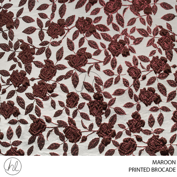 Printed Brocade (56) Maroon (150cm) Per M