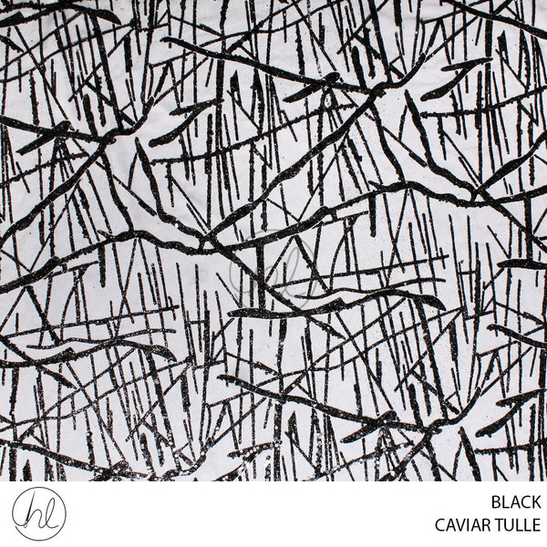 CAVIAR TULLE (781) BLACK (150CM) PER M