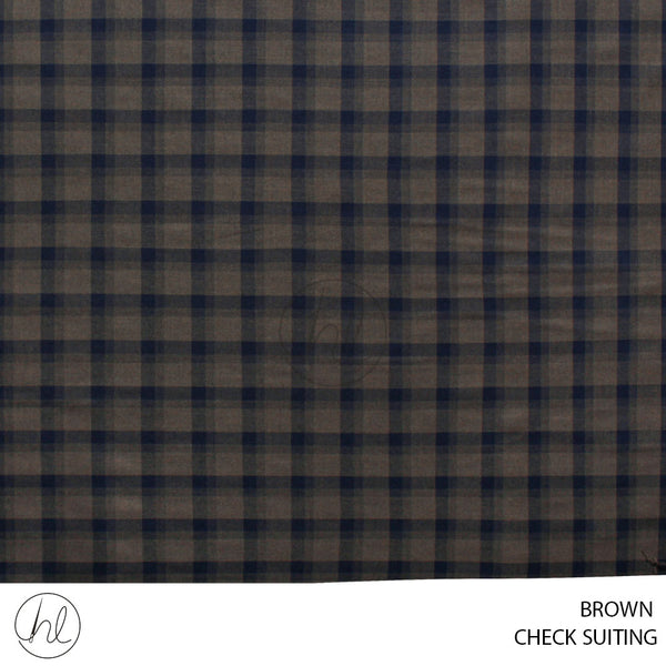 CHECK SUITING (55) BROWN (150CM) PER M
