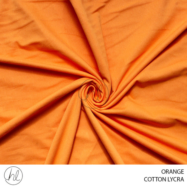 Cotton Lycra (139) Orange (185cm) Per M