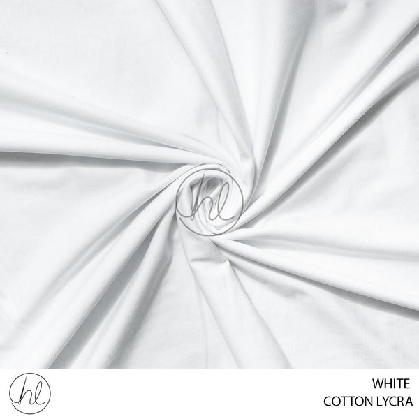 COTTON LYCRA (139) WHITE (180CM) PER M