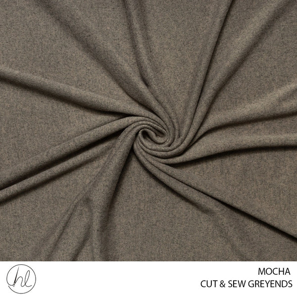 Cut & Sew Greyends (56) Mocha (150cm) Per M