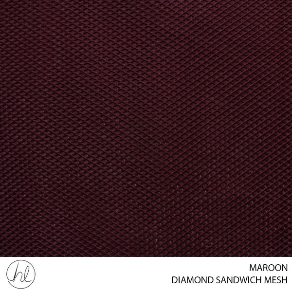 DIAMOND SANDWICH MESH (100717) MAROON (150CM) PER M