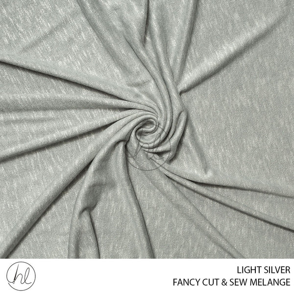 FANCY CUT AND SEW MELANGE (51) LIGHT SILVER (150CM) PER M