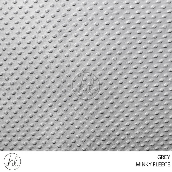 MINKY FLEECE (51) GREY (150CM) PER M