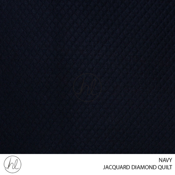 Jacquard Diamond Quilt (56) Navy (150cm) Per M
