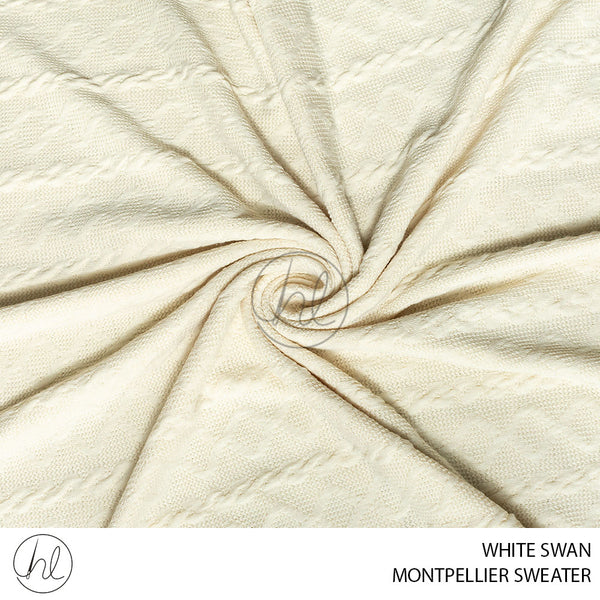 MONTPELLIER SWEATER (51) WHITE SWAN (150CM) PER M