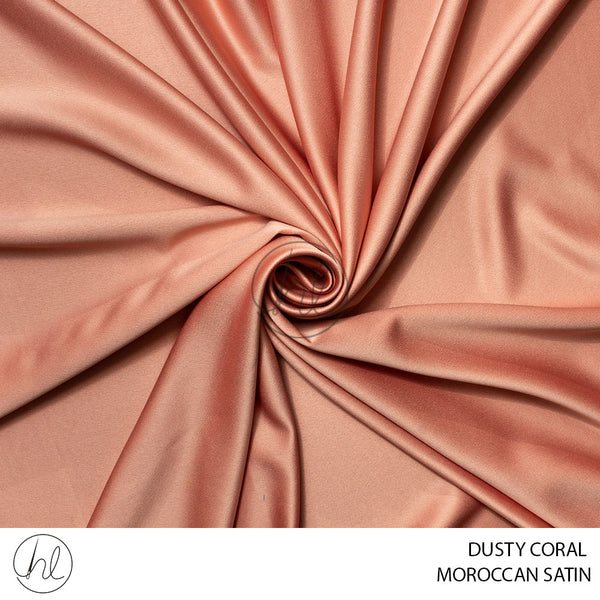 MOROCCAN SATIN (51) DUSTY CORAL (150CM) PER M