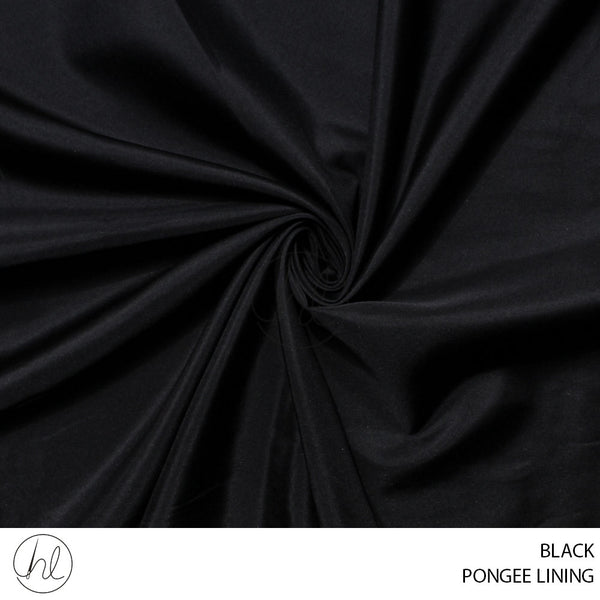 PONGEE LINING (53) BLACK (150CM) PER M