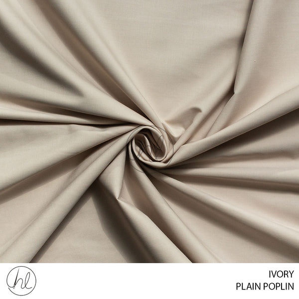 Plain Poplin (932) Ivory (150cm) Per M