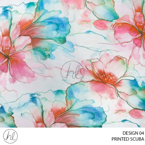 Printed Organdy (53) Pink (Design 04) (150cm) Per M