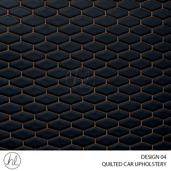 QUILTED CAR UPHOLSTERY 275 (DESIGN 04) (GOLD) (140CM WIDE) PER M