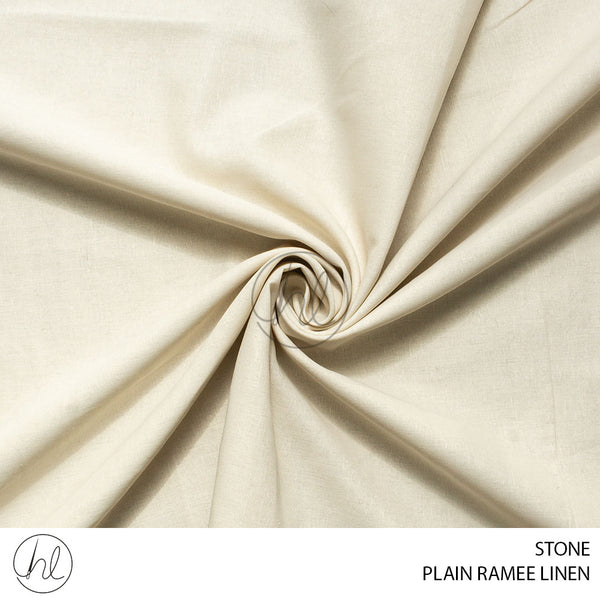 Plain Ramme Linen (781) Stone (140cm) Per M