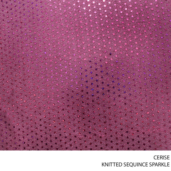 SEQUINCE KNITTED SPANGLE FABRIC 150CM CERISE