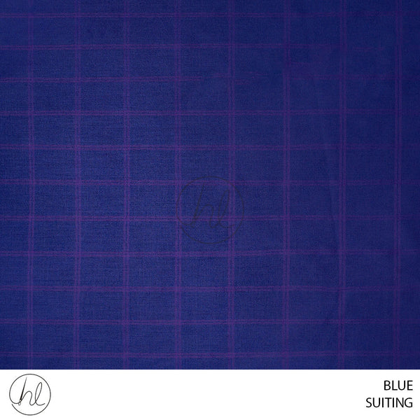 Suiting (55) Blue (Design 04) (150cm) Per M