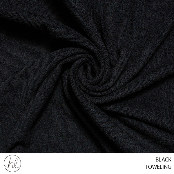 TOWELING P/D (781) BLACK (150CM) PER M
