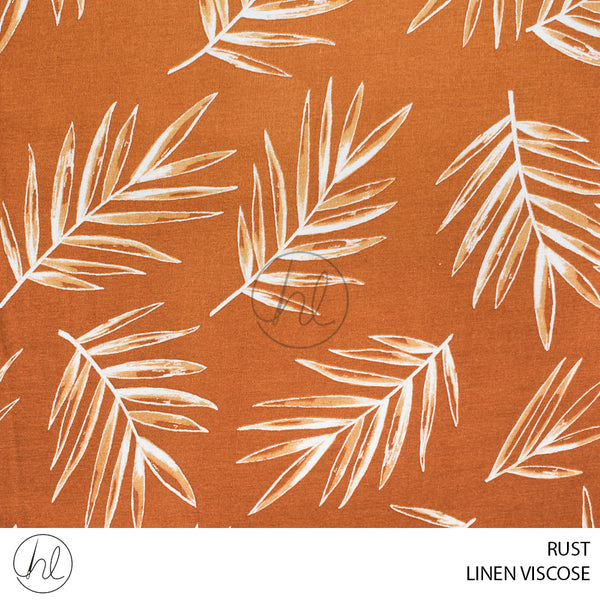Linen Viscose (51) Rust (150cm) Per M