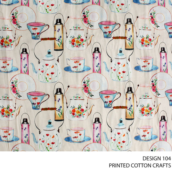 COTTON CRAFT DIGITAL FABRIC CREAM ROLL ROLL 001