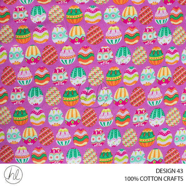 COLORFUL EGGS FABRICS 145CM PINK ROLL ROLL 001