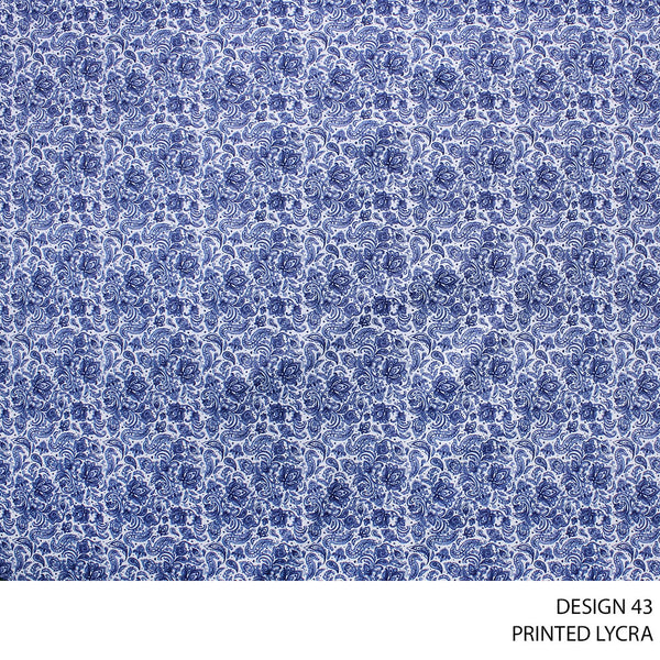 LYCRA PRINT FABRIC 150CM ROYAL ROLL ROLL 002