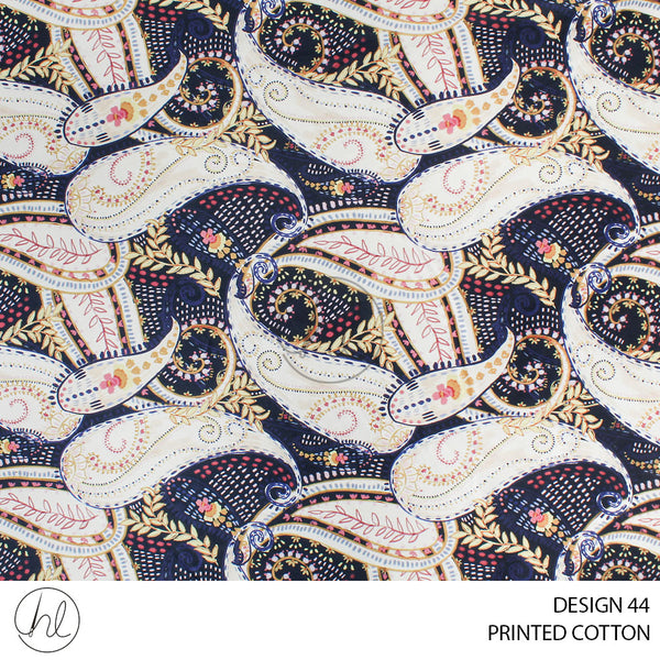 PRINTED COTTON LEON (51) MULTI (150CM) PER M