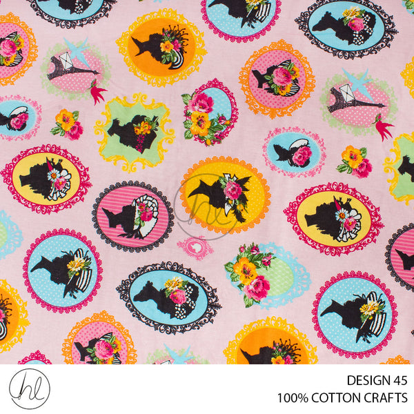 100% COTTON CRAFTS (2) ASSORTED (150CM) PER M