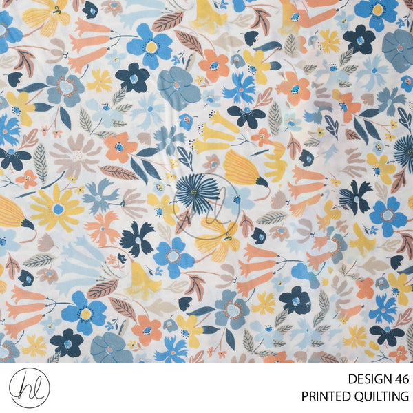 PRINTED QUILTING (51) MULTI (110CM) PER M