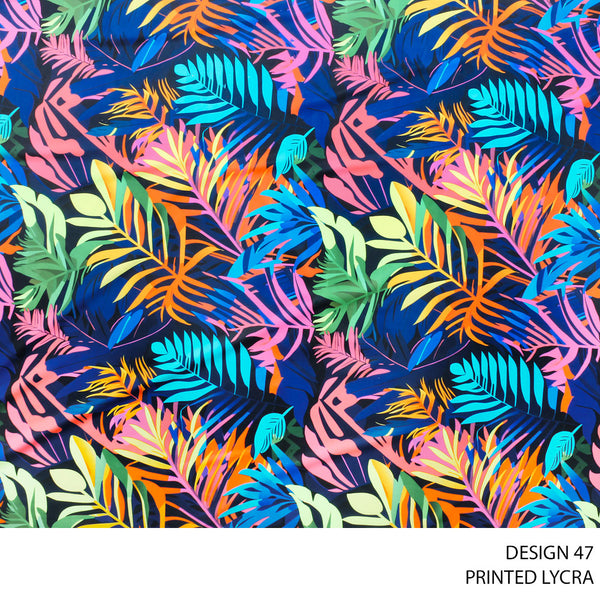 LYCRA PRINT FABRIC ORANGE ROLL ROLL 002