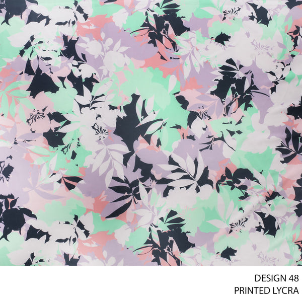 LYCRA PRINT FABRIC MINT ROLL ROLL 001