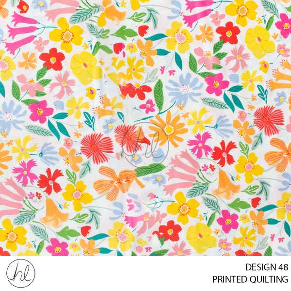 PRINTED QUILTING (51) MULTI (110CM) PER M