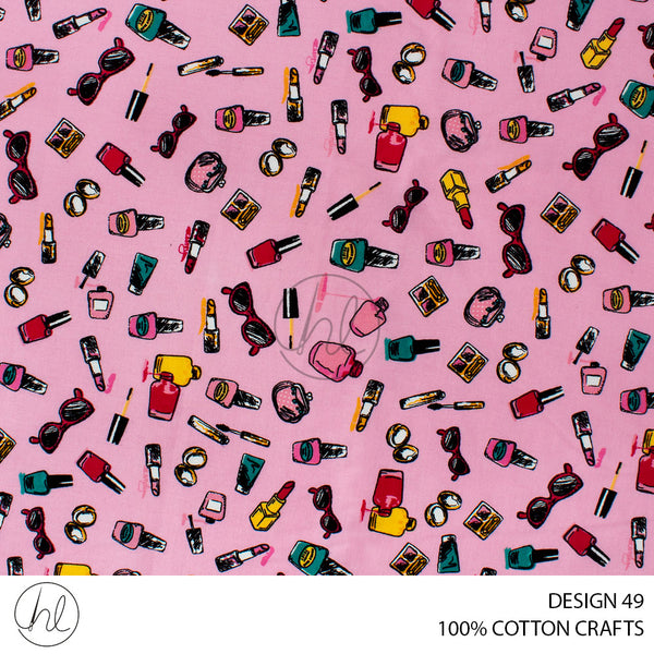 COTTON CRAFT FABRIC GLAM PINK ROLL ROLL 001