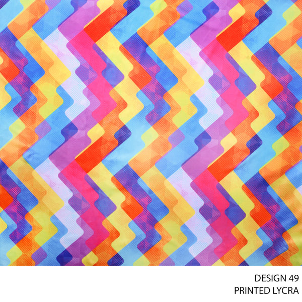 LYCRA PRINT FABRIC YELLOW ROLL ROLL 001