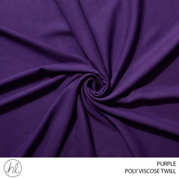 Poly viscose twill (51) purple (150cm) per m