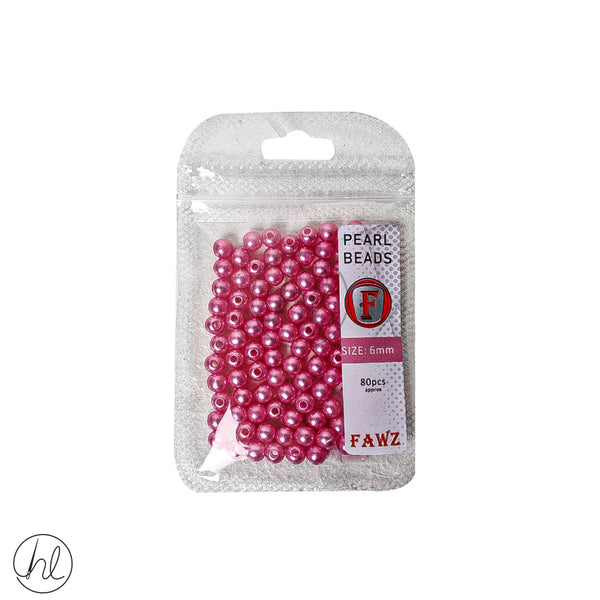 Beads Pearl 6mm Rose Free