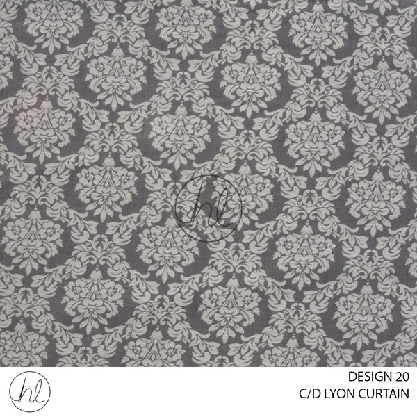 C/D Lyon Curtain (170)(280cm)(Charcoal)