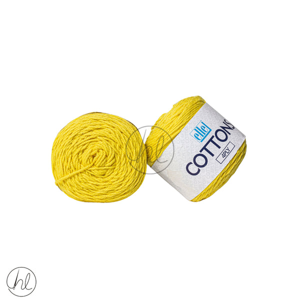 Elle Cottons 4ply 50g Yellow  Free