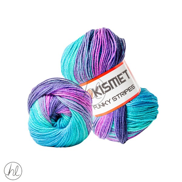 Funky stripes Dk  209	(100G)	(Peacock)